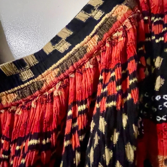 Colorful Multi Patterned Boho Prairie Hippie Skirt 100% Rayon Size 3X - Picture 3 of 6